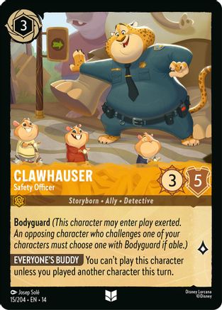Clawhauser - Safety Officer (15/204) - HCA - Uncommon - Cold Foil