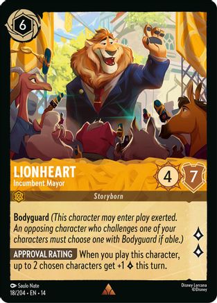 Lionheart - Incumbent Mayor (18/204) - HCA - Rare - Cold Foil
