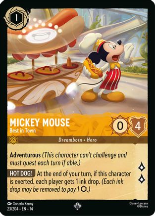Mickey Mouse - Best in Town (23/204) - HCA - Super Rare - Cold Foil