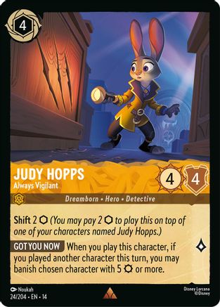Judy Hopps - Always Vigilant (24/204) - HCA - Rare