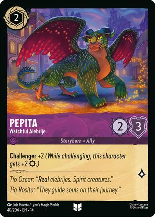 Pepita - Watchful Alebrije (40/204) - HCA - Uncommon - Cold Foil