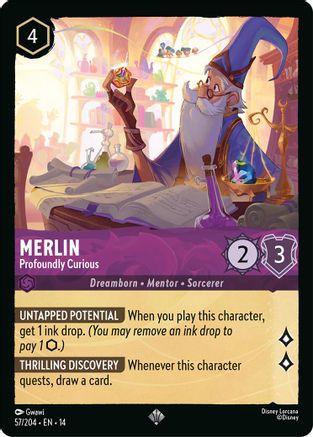 Merlin - Profoundly Curious (57/204) - HCA - Super Rare - Holofoil