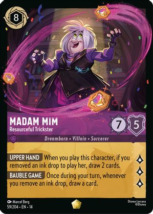 Madam Mim - Resourceful Trickster (59/204) - HCA - Legendary - Cold Foil
