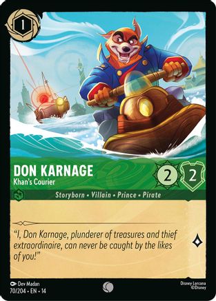 Don Karnage - Khan's Courier (70/204) - HCA - Common - Cold Foil