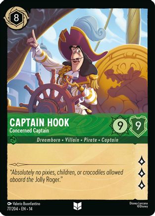 Captain Hook - Concerned Captain (77/204) - HCA - Uncommon