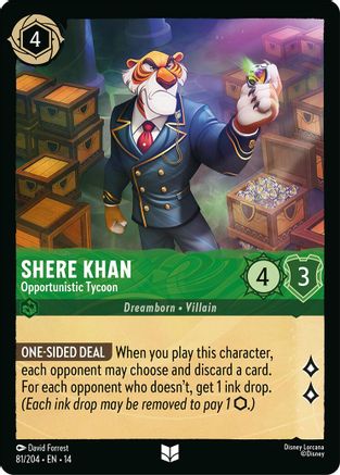 Shere Khan - Opportunistic Tycoon (81/204) - HCA - Uncommon