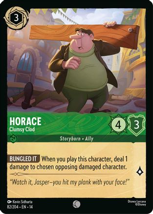 Horace - Clumsy Clod (82/204) - HCA - Common - Cold Foil