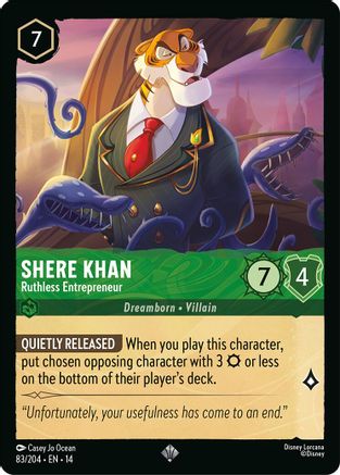 Shere Khan - Ruthless Entrepreneur (83/204) - HCA - Super Rare - Cold Foil