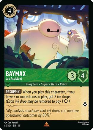 Baymax - Lab Assistant (85/204) - HCA - Rare - Cold Foil