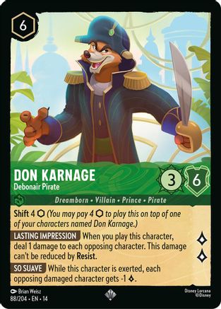 Don Karnage - Debonair Pirate (88/204) - HCA - Super Rare