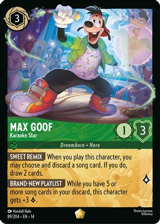 Max Goof - Karaoke Star (89/204) - HCA - Legendary - Cold Foil