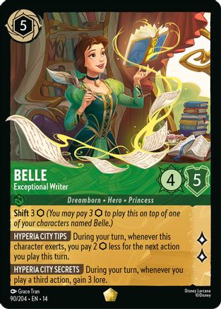 Belle - Exceptional Writer (90/204) - HCA - Legendary - Cold Foil