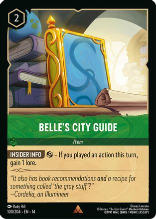 Belle's City Guide (100/204) - HCA - Rare