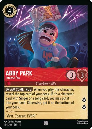 Abby Park - Intense Fan (104/204) - HCA - Common - Cold Foil