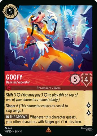 Goofy - Dancing Superstar (105/204) - HCA - Rare