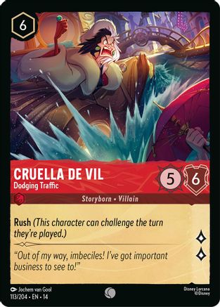 Cruella De Vil - Dodging Traffic (113/204) - HCA - Common - Cold Foil