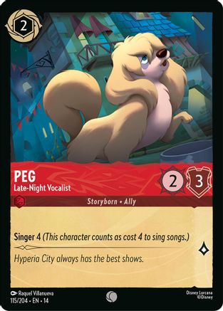 Peg - Late-Night Vocalist (115/204) - HCA - Common - Cold Foil