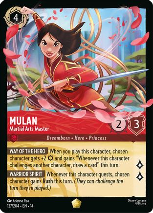 Mulan - Martial Arts Master (127/204) - HCA - Legendary - Cold Foil