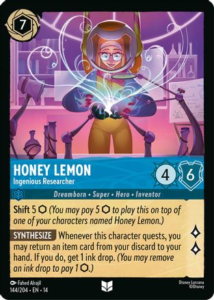 Honey Lemon - Ingenious Researcher (144/204) - HCA - Uncommon - Cold Foil