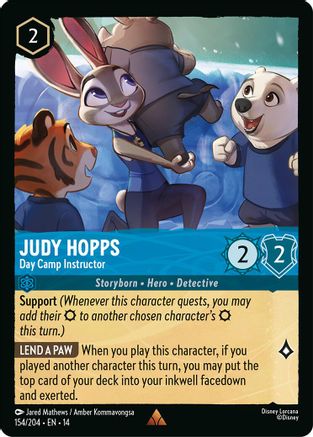 Judy Hopps - Day Camp Instructor (154/204) - HCA - Rare - Cold Foil