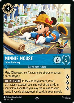 Minnie Mouse - Urban Visionary (155/204) - HCA - Super Rare - Cold Foil
