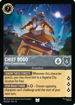 Chief Bogo - Police Commissioner (183/204) - HCA - Uncommon - Cold Foil