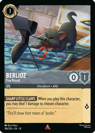Berlioz - Tiny Rascal (186/204) - HCA - Rare - Cold Foil