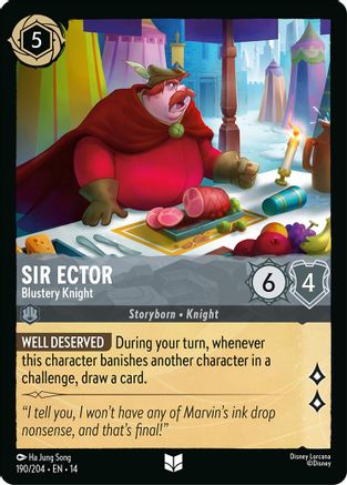Sir Ector - Blustery Knight (190/204) - HCA - Uncommon - Cold Foil