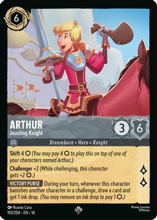 Arthur - Jousting Knight (193/204) - HCA - Super Rare - Cold Foil