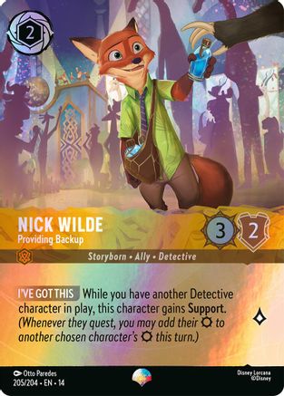 Nick Wilde - Providing Backup (Epic) (205/204) - HCA - Epic - Holofoil