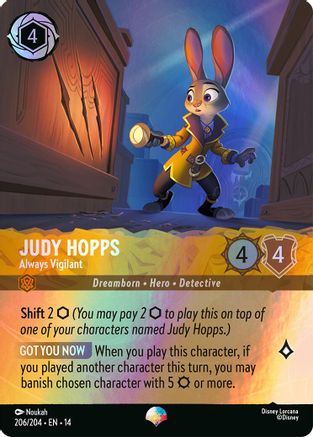 Judy Hopps - Always Vigilant (Epic) (206/204) - HCA - Epic - Holofoil