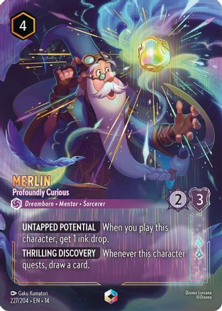 Merlin - Profoundly Curious (Enchanted) (227/204) - HCA - Enchanted - Holofoil