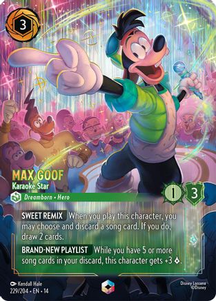 Max Goof - Karaoke Star (Enchanted) (229/204) - HCA - Enchanted - Holofoil