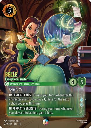 Belle - Exceptional Writer (Enchanted) (230/204) - HCA - Enchanted - Holofoil