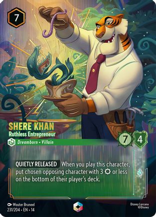 Shere Khan - Ruthless Entrepreneur (Enchanted) (231/204) - HCA - Enchanted - Holofoil