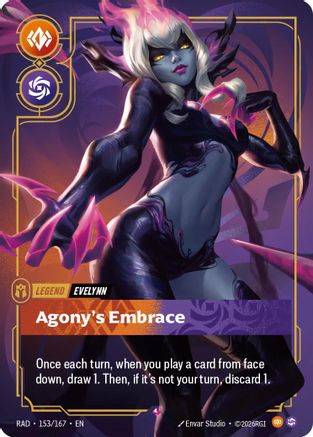 Evelynn, Agony's Embrace (153/167) - RAD - Rare - Foil