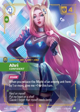 Ahri, Confident (SP) (SP1/005) - RAD - Showcase - Foil