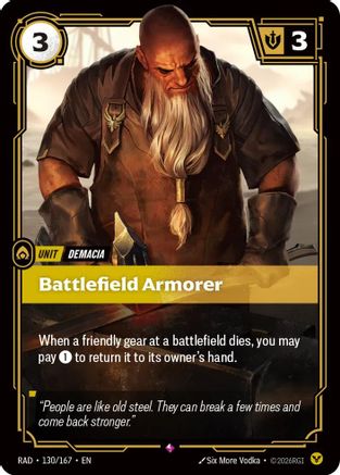 Battlefield Armorer (130/167) - RAD - Rare - Foil