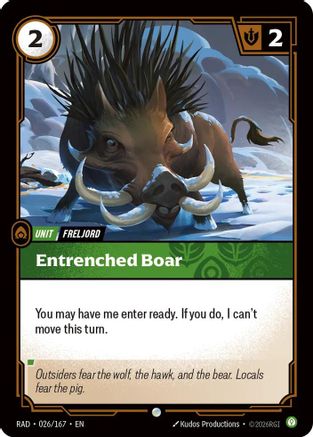 Entrenched Boar (026/167) - RAD - Common