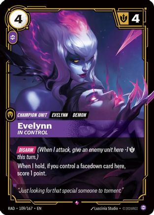Evelynn, In Control (109/167) - RAD - Rare - Foil