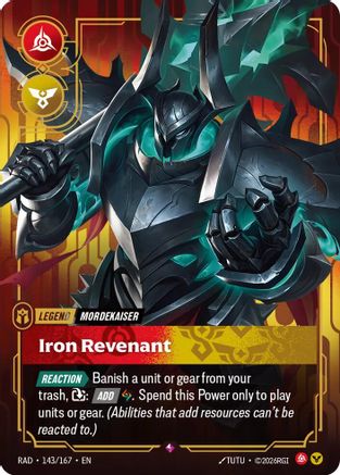Mordekaiser, Iron Revenant (143/167) - RAD - Rare - Foil