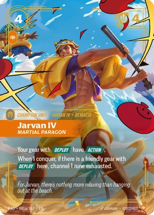 Jarvan IV, Martial Paragon (Alternate Art) (091a/167) - RAD - Showcase - Foil