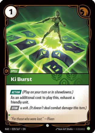 Ki Burst (028/167) - RAD - Common