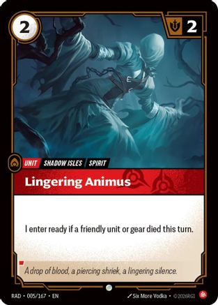 Lingering Animus (005/167) - RAD - Common