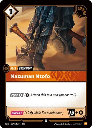Nazuman Ntofo (071/167) - RAD - Common