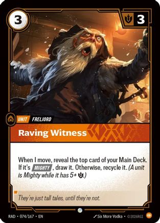 Raving Witness (074/167) - RAD - Common - Foil