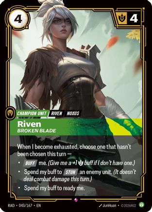 Riven, Broken Blade (043/167) - RAD - Rare - Foil