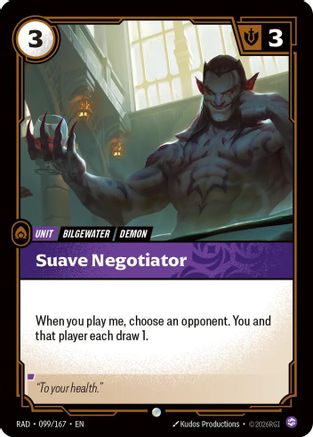 Suave Negotiator (099/167) - RAD - Common - Foil