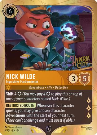 Nick Wilde - Inquisitive Harbormaster (9) - DLPC - Promo - Holofoil