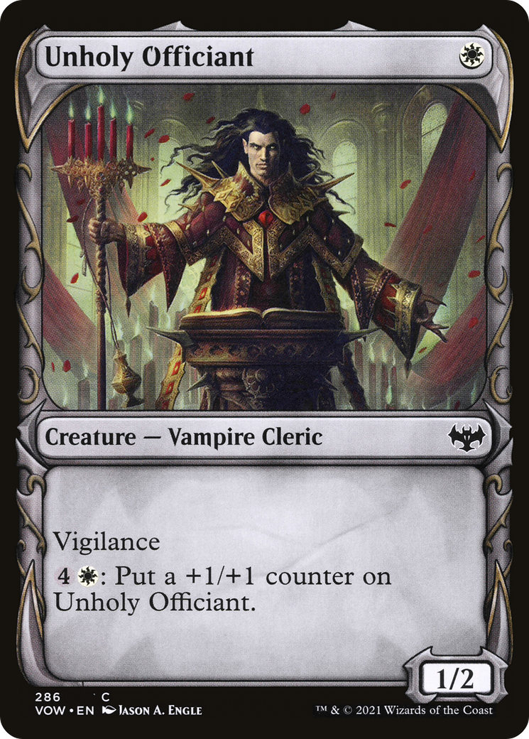 Unholy Officiant (VOW-286) - common: (Showcase) - Foil